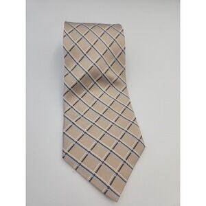 Nautica‎ Tan And Blue Plaid Tie